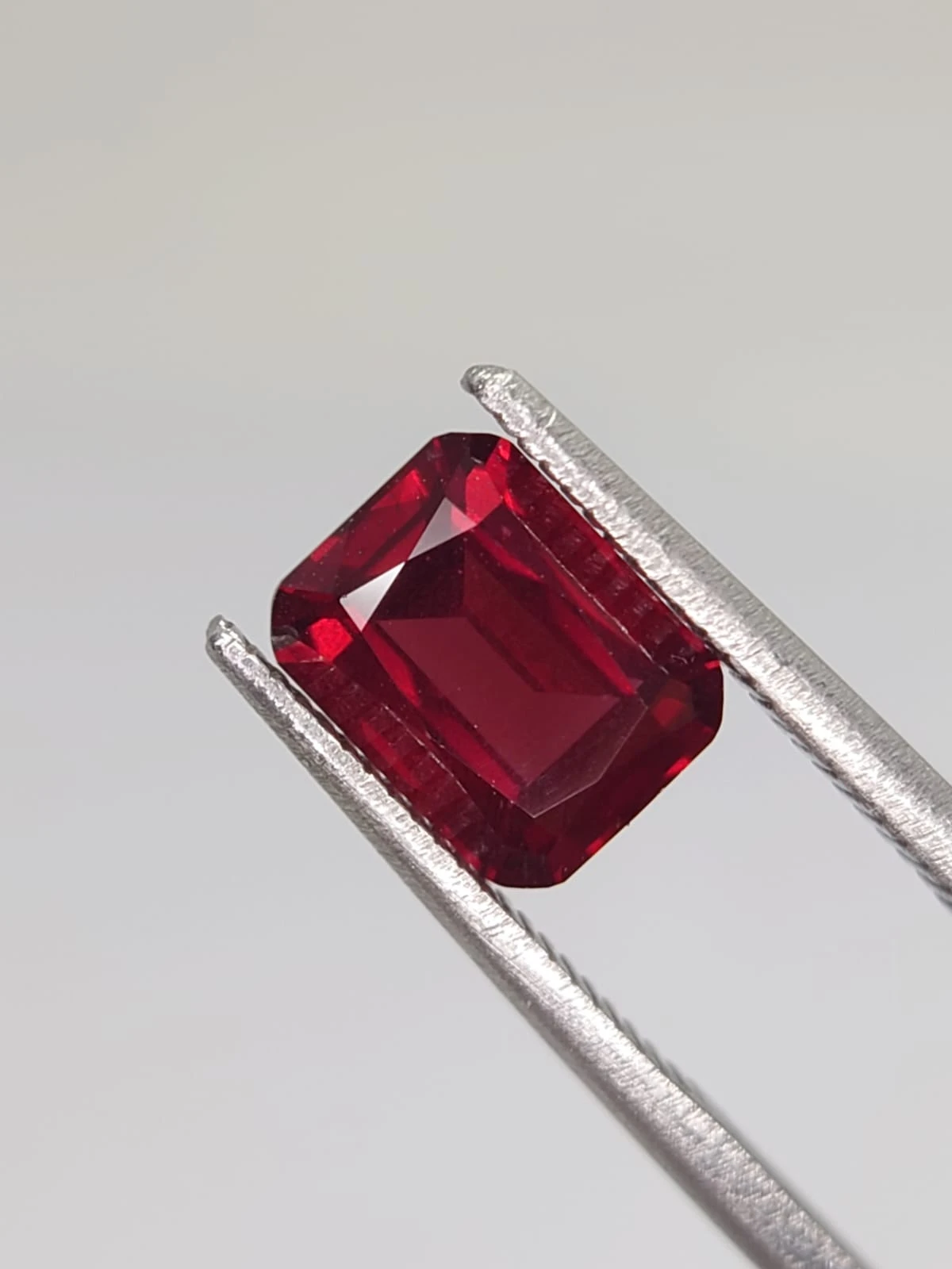 1.8ct Natural Cushion Facated Rhodolite Garnet from Tanzania — view 2